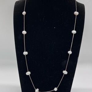 Sterling silver and Fresh Water  Pearl Necklace